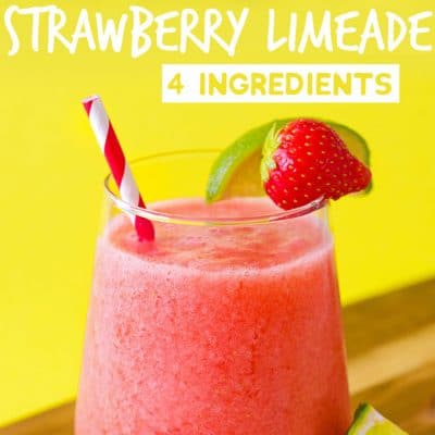 Strawberry limeade in a glass