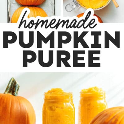 Homemade pumpkin puree in a jar