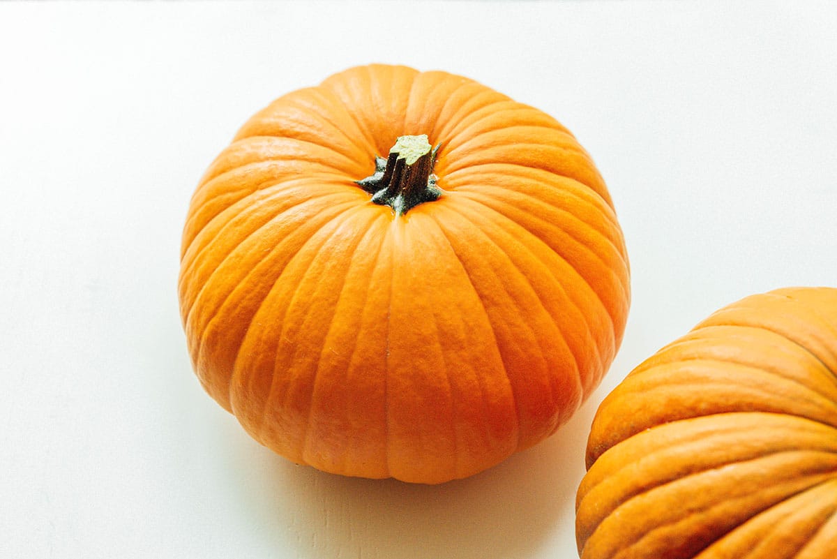 A pumpkin on a white background.