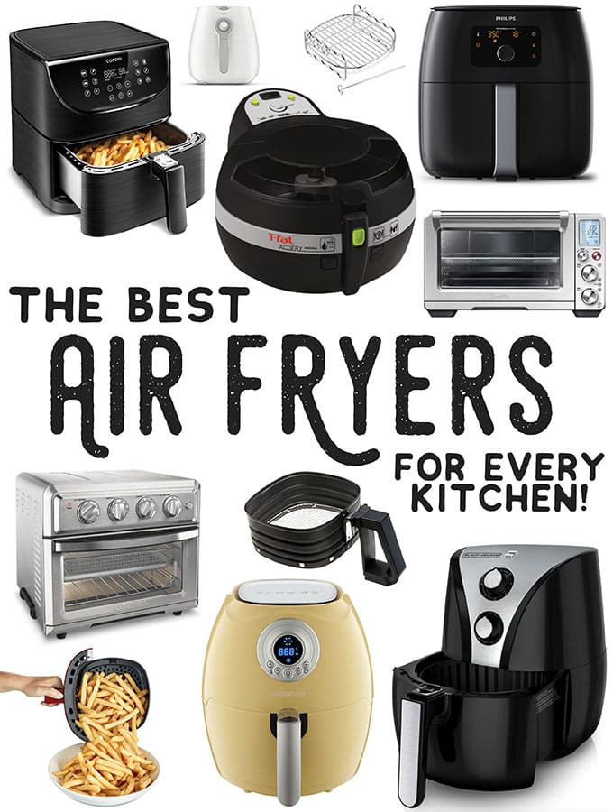 Collage of the best air fryers