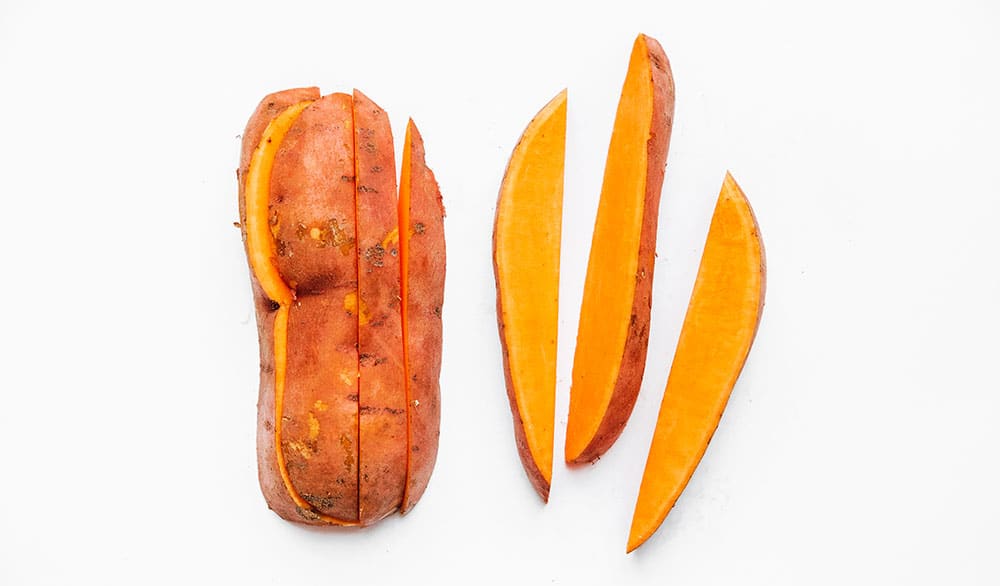 How to cut sweet potato wedges