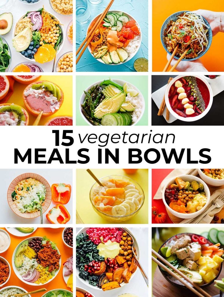 Collage of recipes in bowls