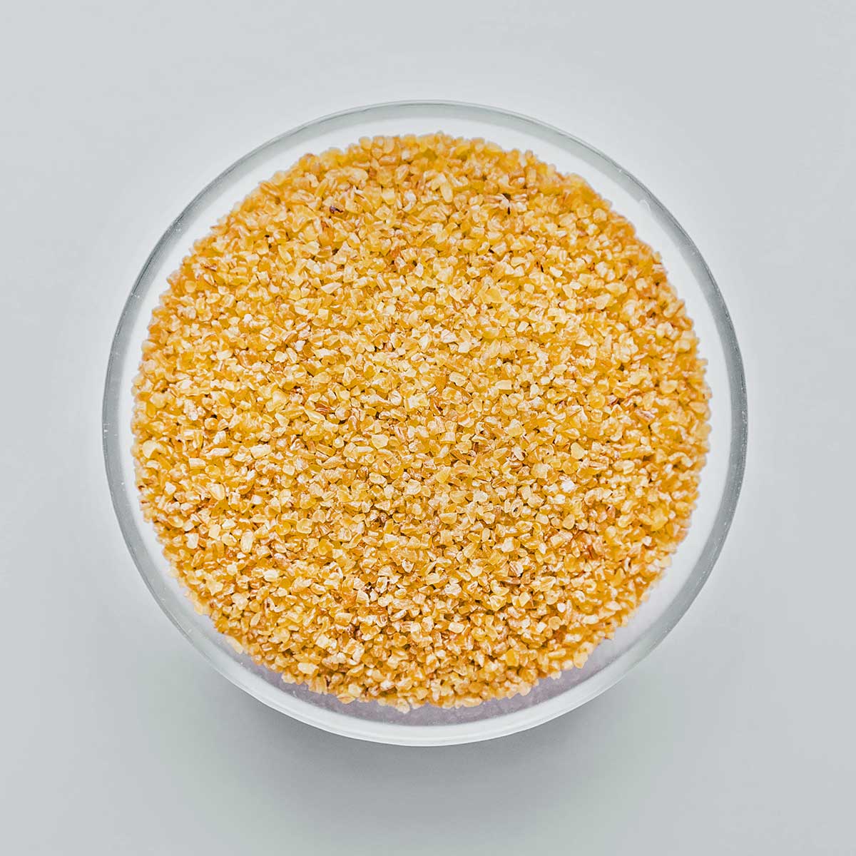 Bulgur grains in a bowl