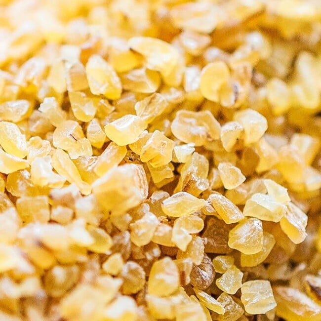 Closeup photo of bulgur grains