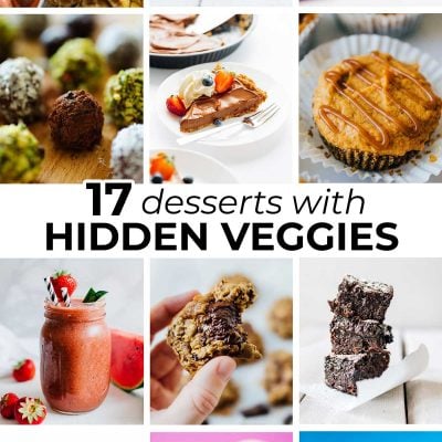 Collage of hidden veggie desserts