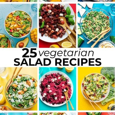 Collage of vegetarian salad recipes