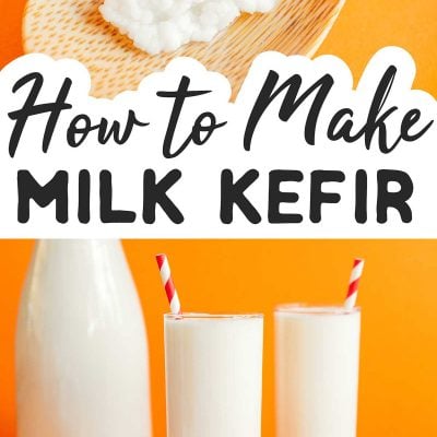 Kefir in a glass on an orange background
