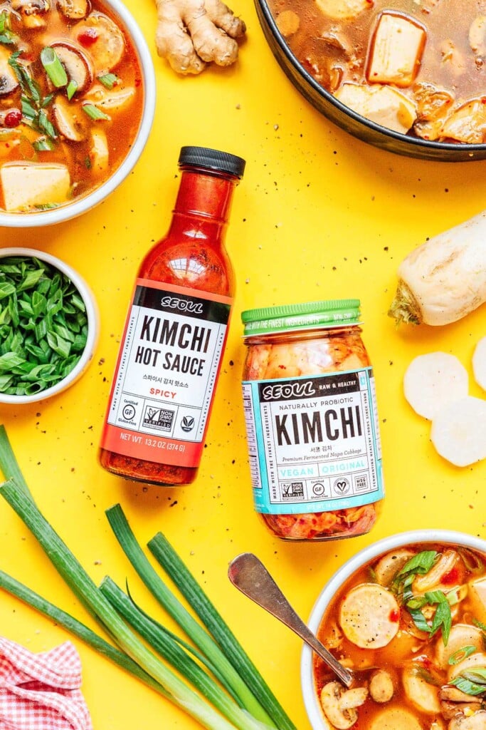 Lucky foods products with kimchi stew