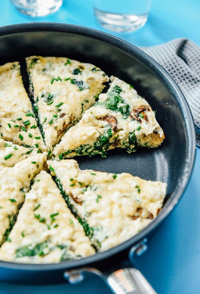 Egg White Frittata with Spinach and Feta