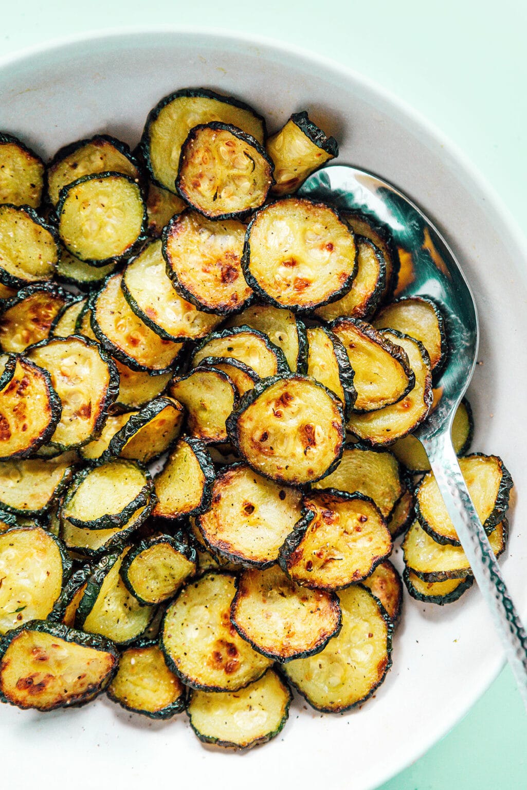 3 Ingredient Crispy Air Fried Zucchini Chips Live Eat Learn