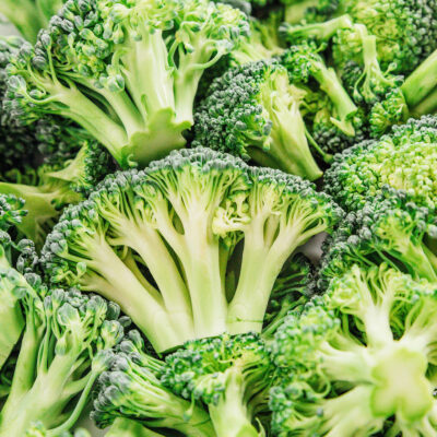 Closeup photo of broccoli florets