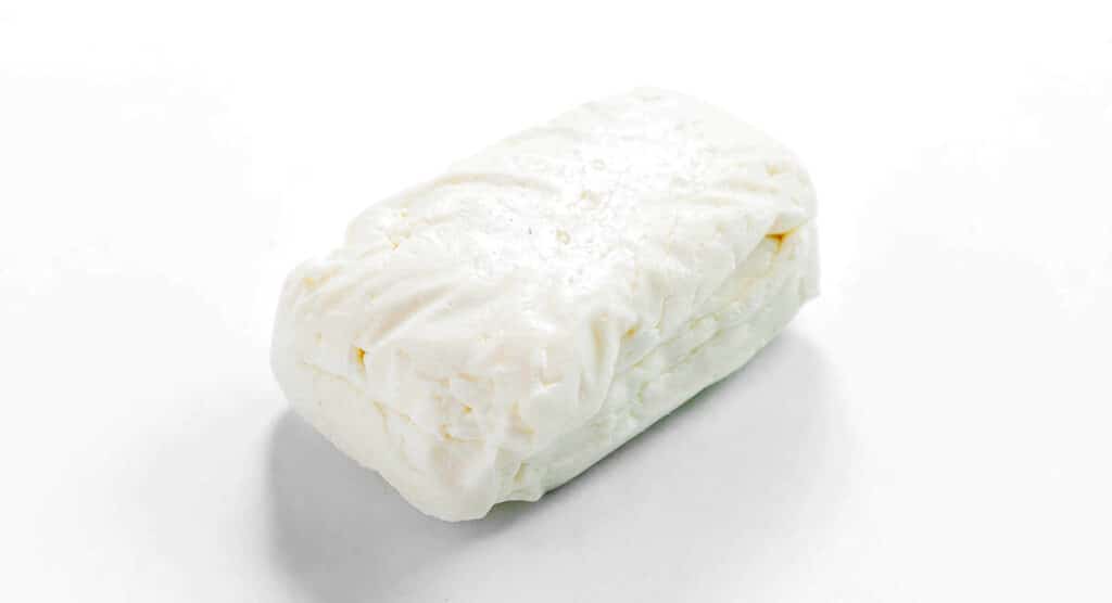 A brick of halloumi cheese
