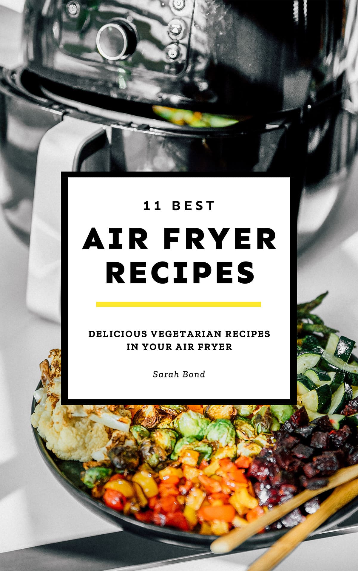 Air fryer recipes cookbook cover.