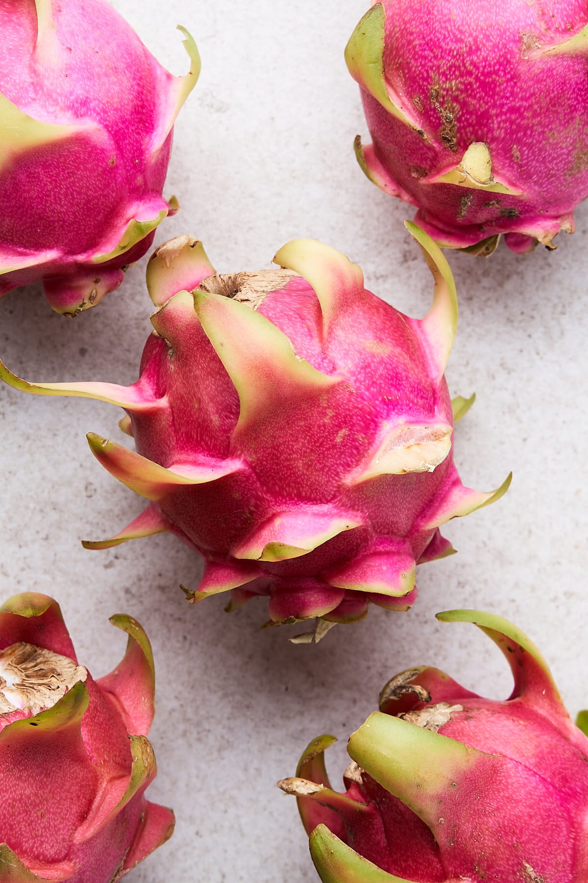 Dragonfruits on a counter
