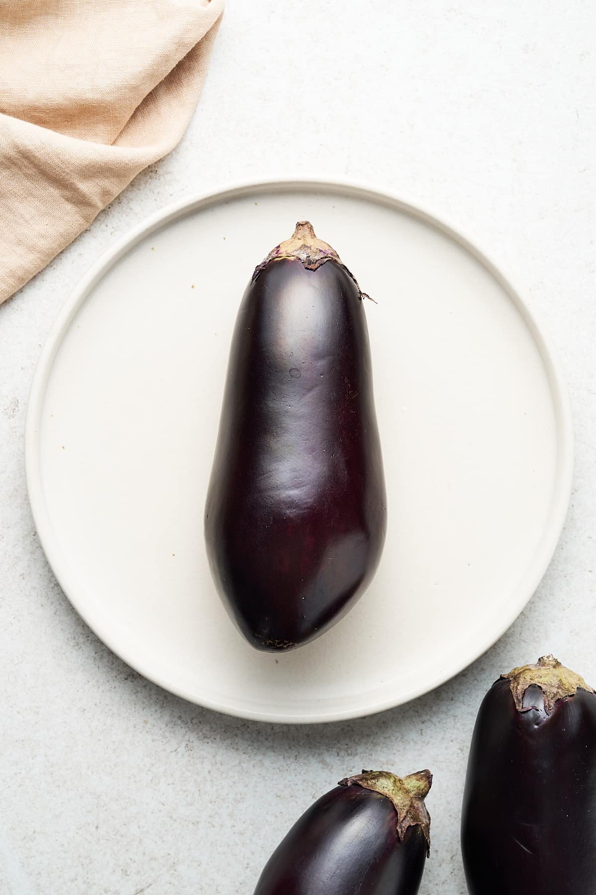 Eggplant on a plate.