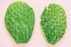 Step 4 of how to cook nopales.