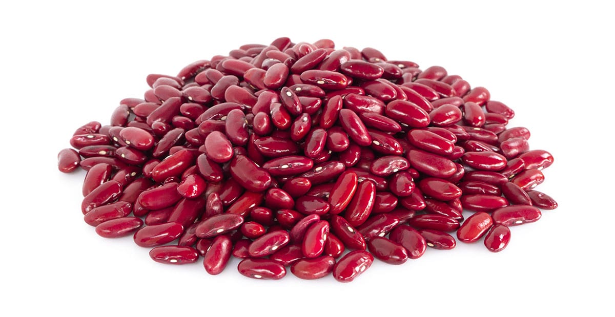 Kidney beans isolated on a white background.