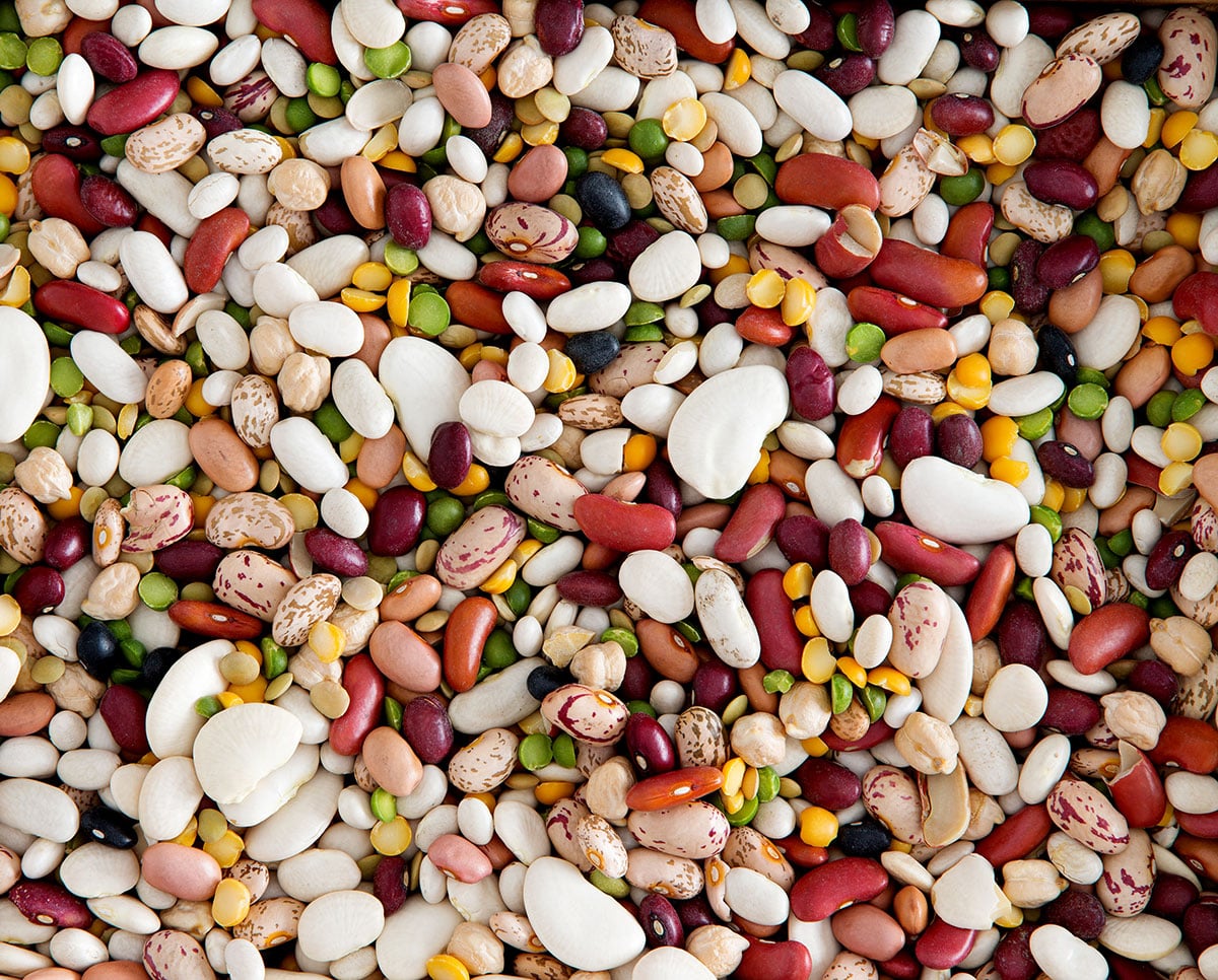 Many types of beans.