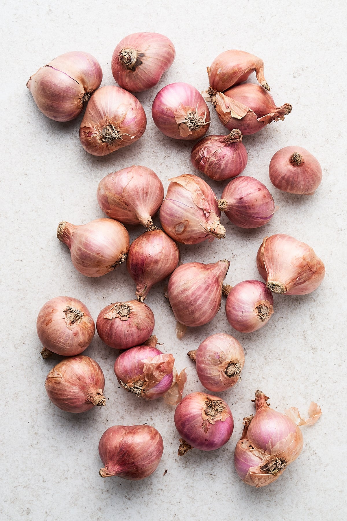 Shallots on a table.