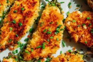 Closeup of jalapeno poppers.