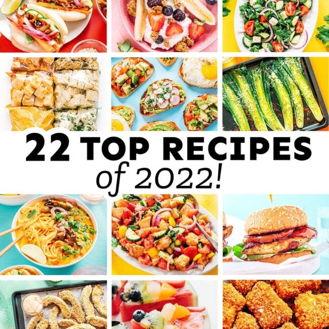Collage that says "22 top recipes of 2022"