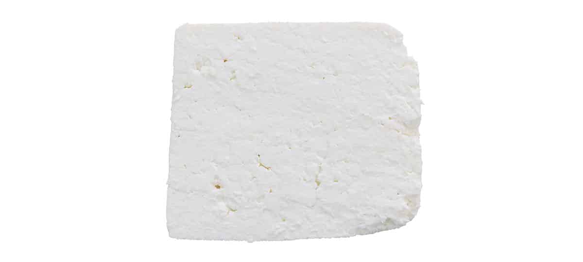 Sirene cheese isolated on a white background.