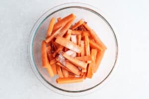 Carrot fries in a bowl.