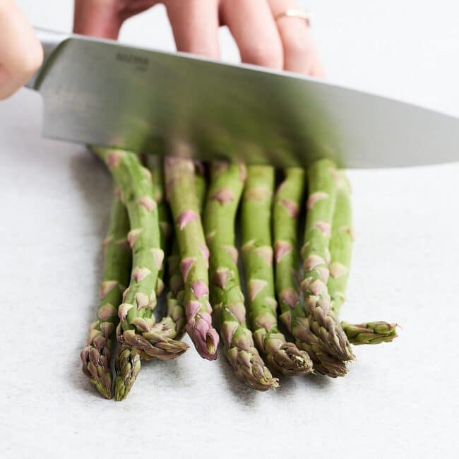 How to cut asparagus.