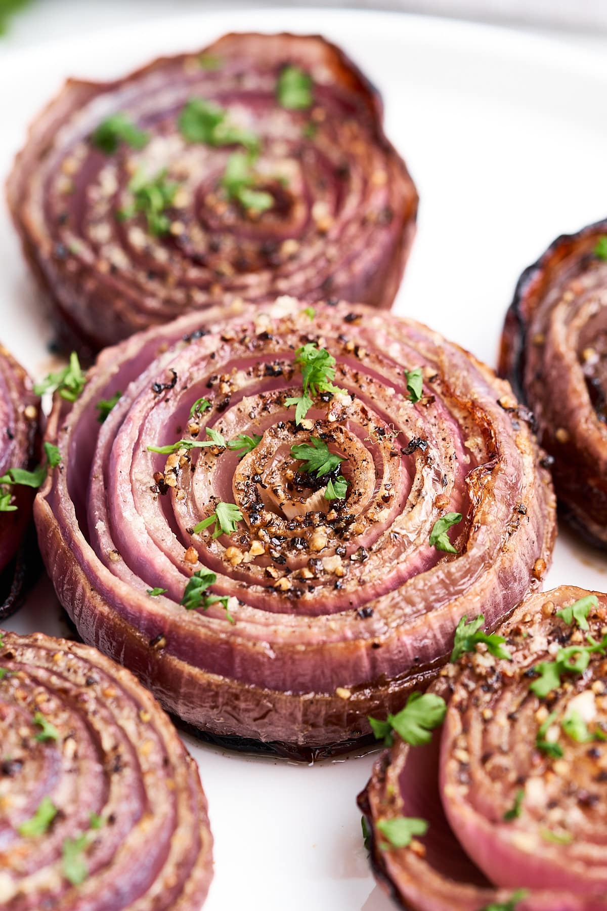 Baked onions.