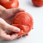 How to blanch tomatoes.