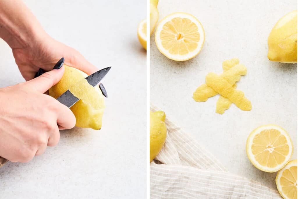 How to zest a lemon with a knife.