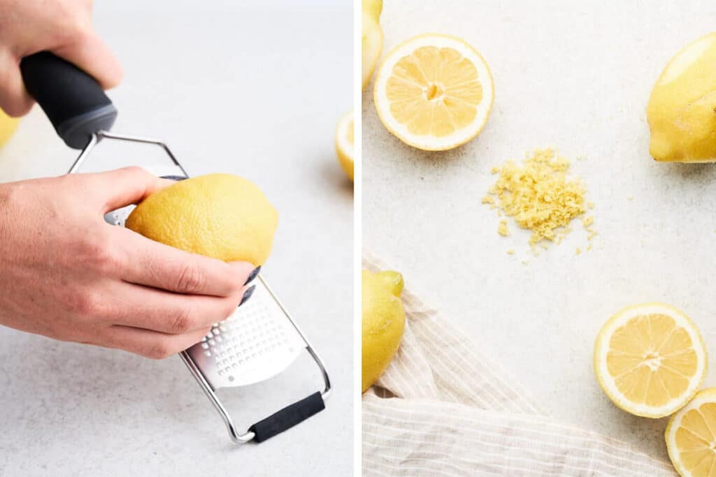 How to zest a lemon with a microplane.