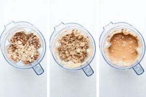 Blending almond butter.