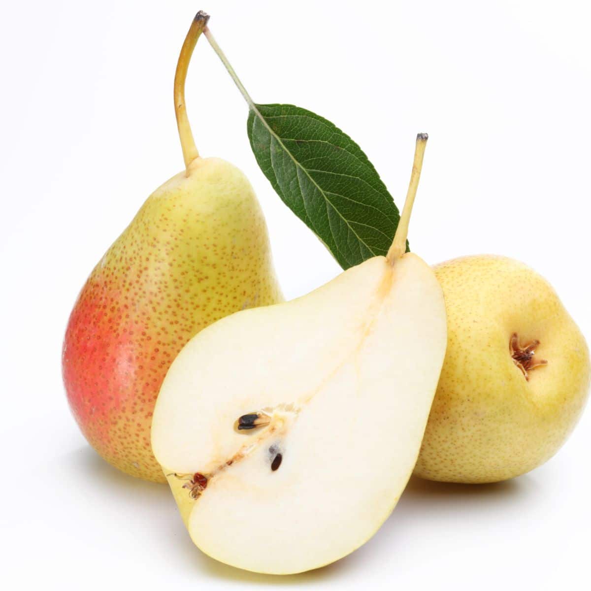 baldwin pears on a white background.
