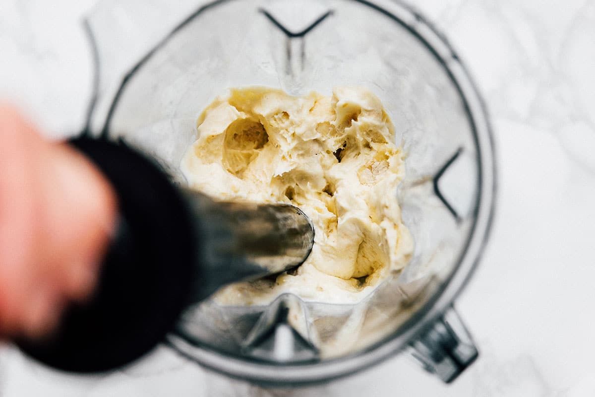 Banana nice cream recipe in a Vitamix blender - Satisfy your sweet tooth with this creamy and customizable 1-ingredient Banana Nice Cream!
