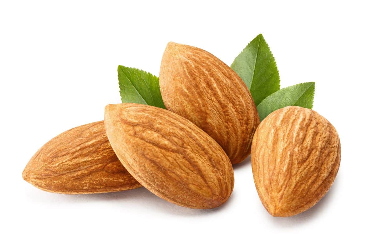 peerless almonds on a white background.