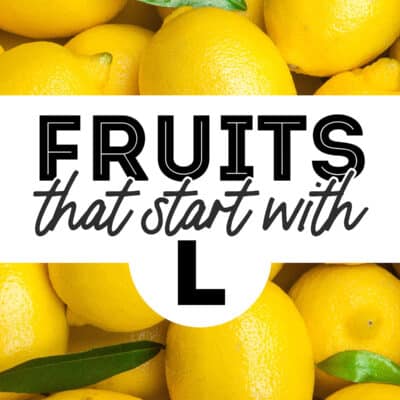 Collage that says "Fruits That Start With L".