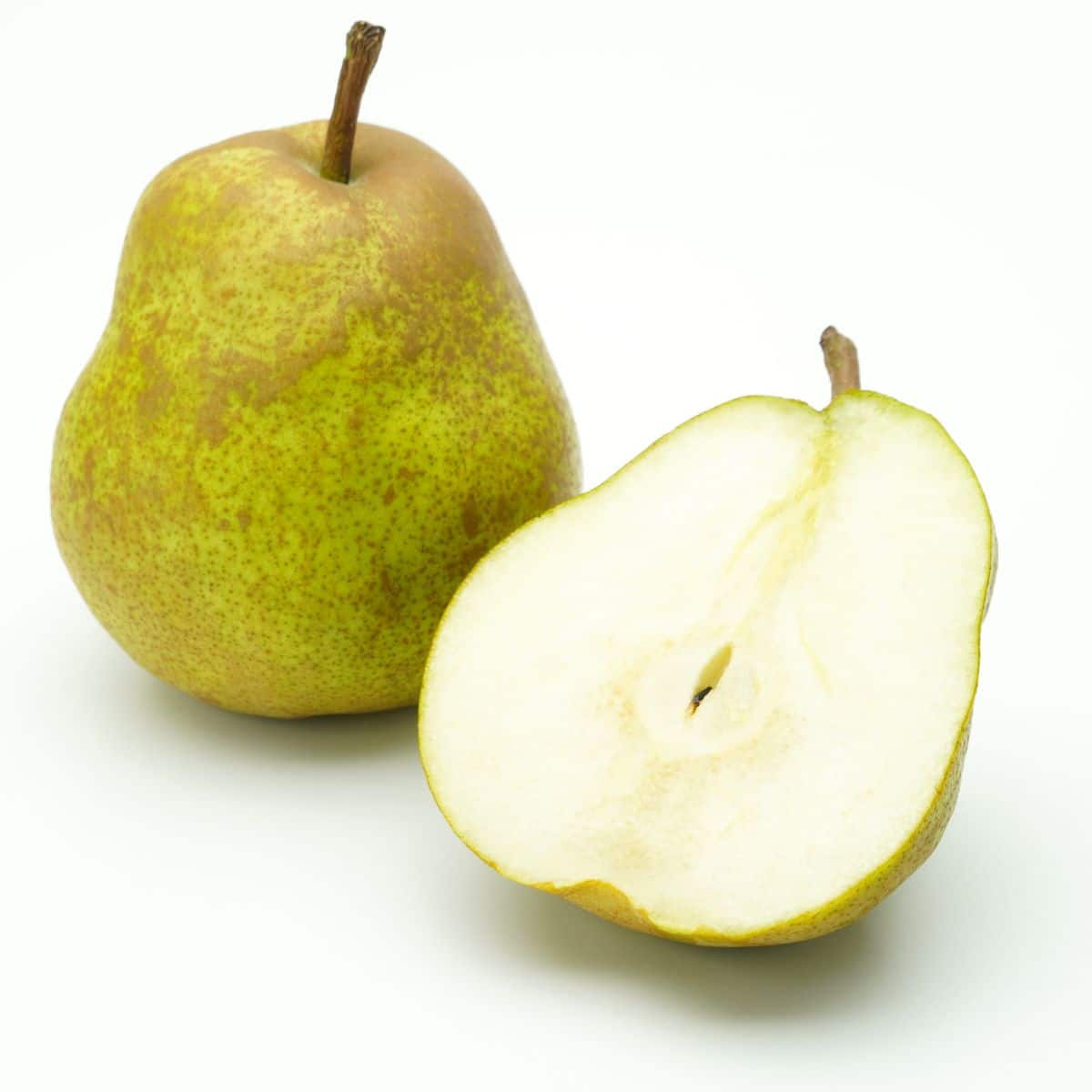 Hood pears on a white background.