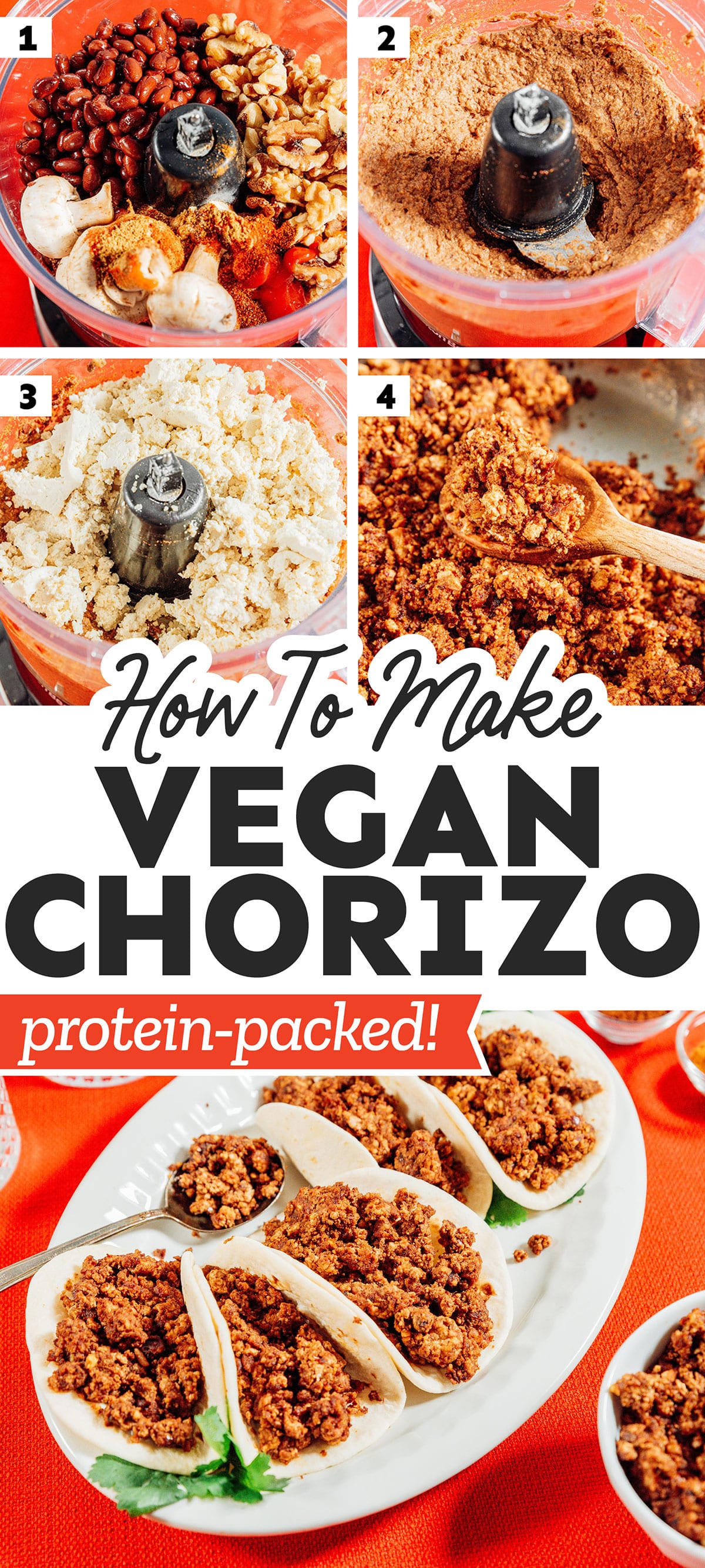 High Protein Vegan Chorizo Recipe | Live Eat Learn