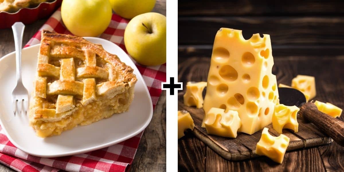 Apple pie and cheese.