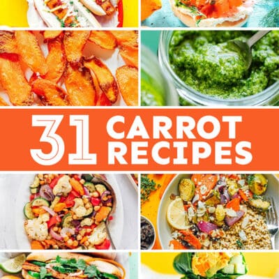 Collage that says "31 carrot recipes".