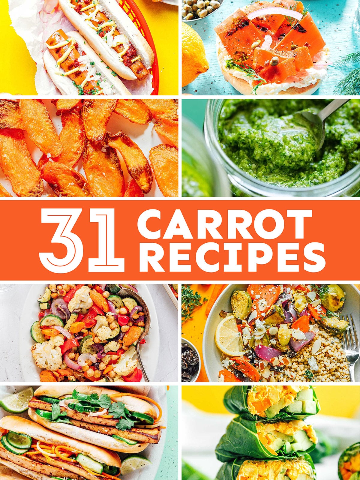 Collage that says "31 carrot recipes".