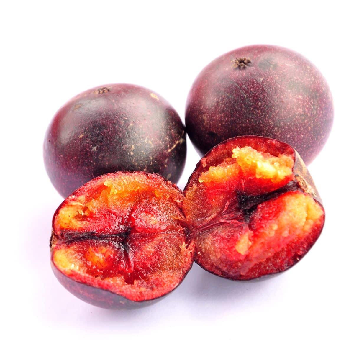 Governors plums on a white background.