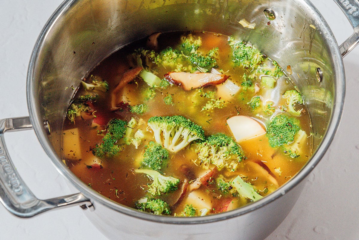 A pot of soup.