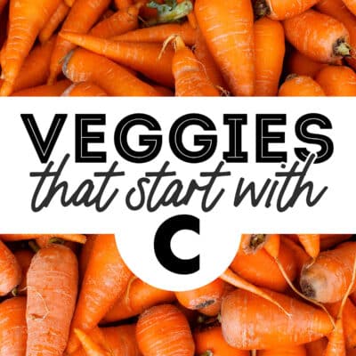 Collage that says "vegetables that start with D".