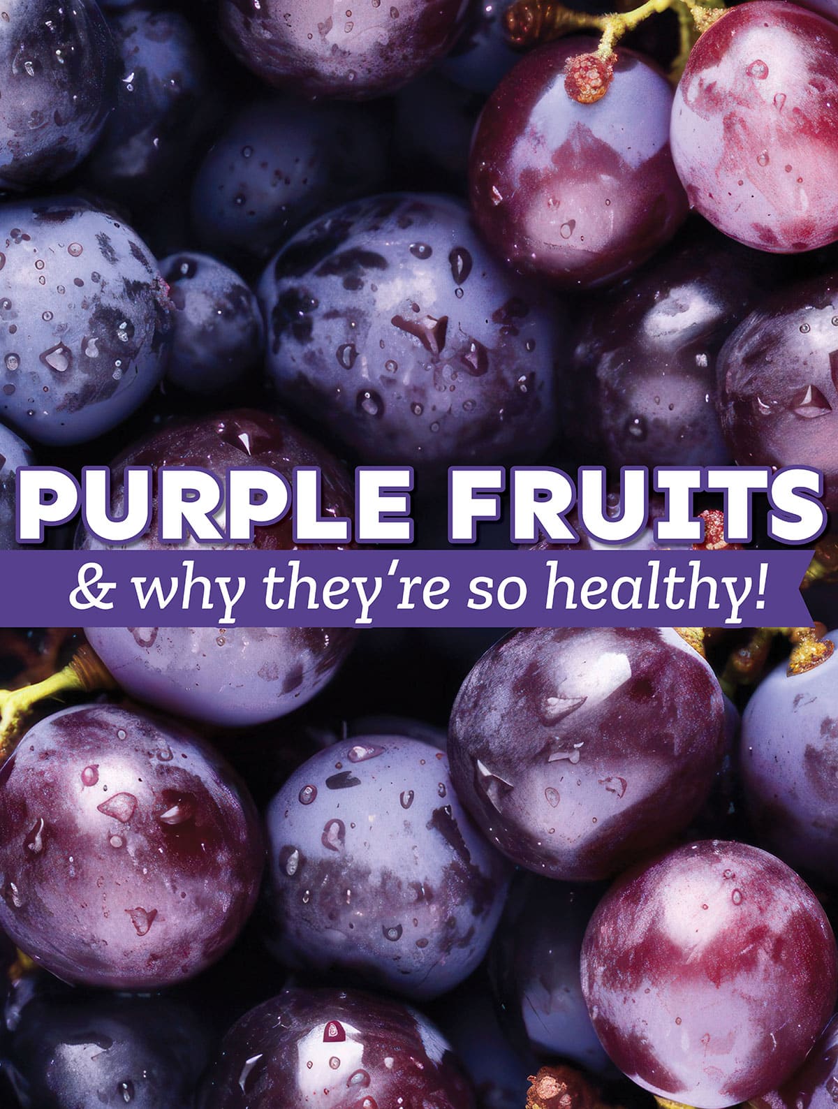 Collage that says "purple fruits".