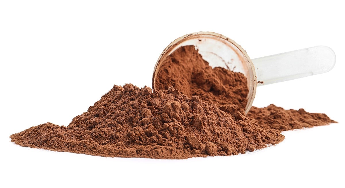 Chocolate protein powder.