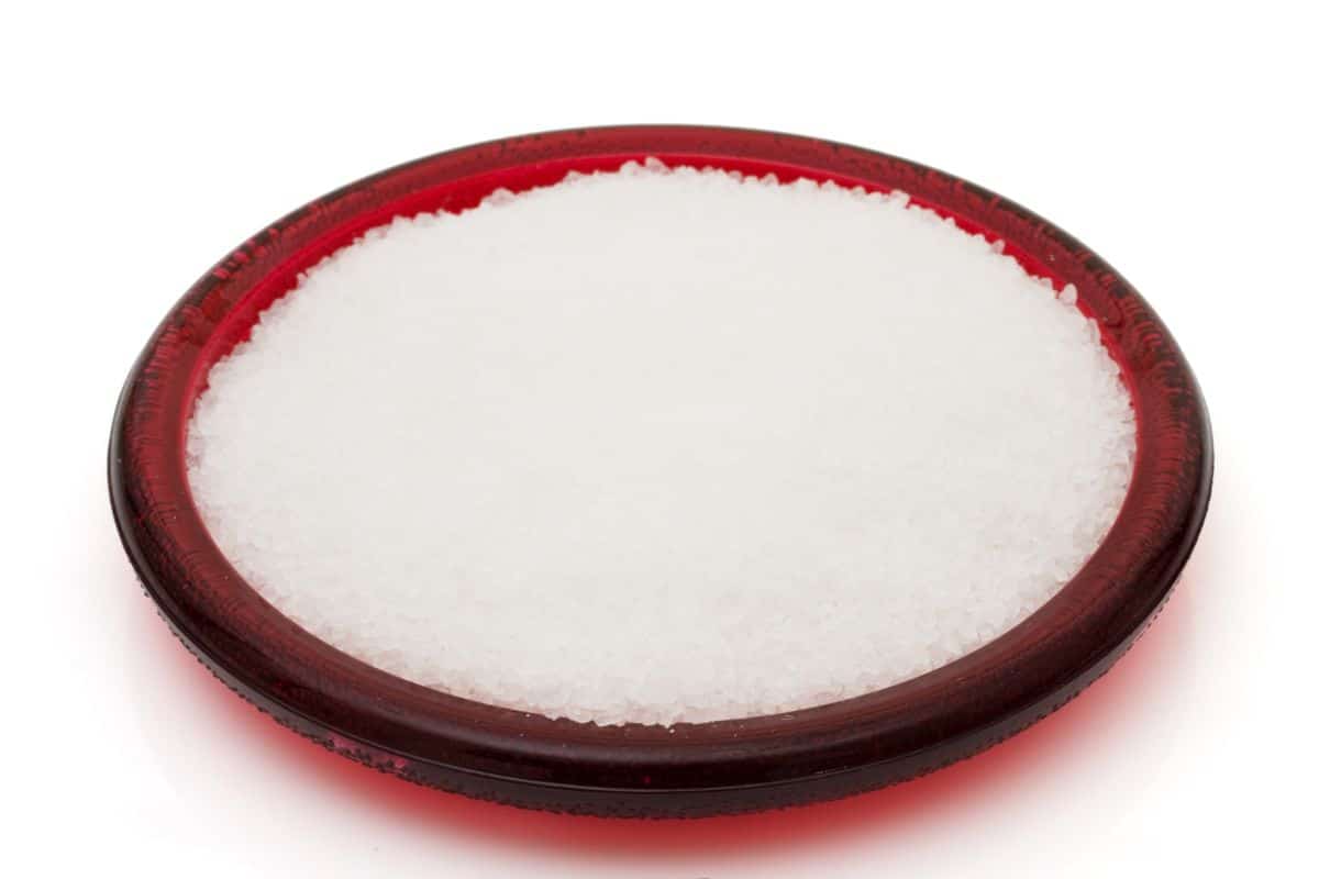 A bowl of low sodium salt.