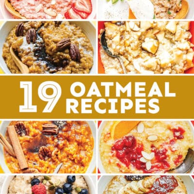 Collage that says "19 oatmeal recipes".