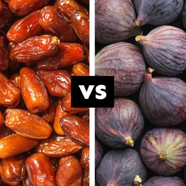 Dates vs figs collage.
